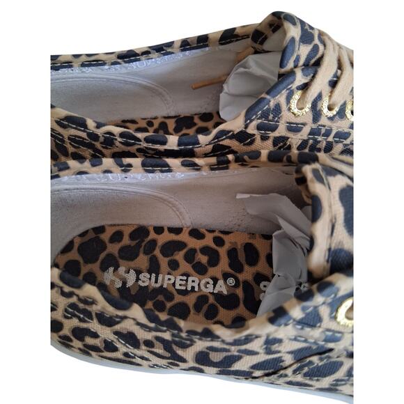Superga Womens size 8 2790 Fantasy Cotw Leopard Platform Chunky Fashion Sneakers - Picture 4 of 11
